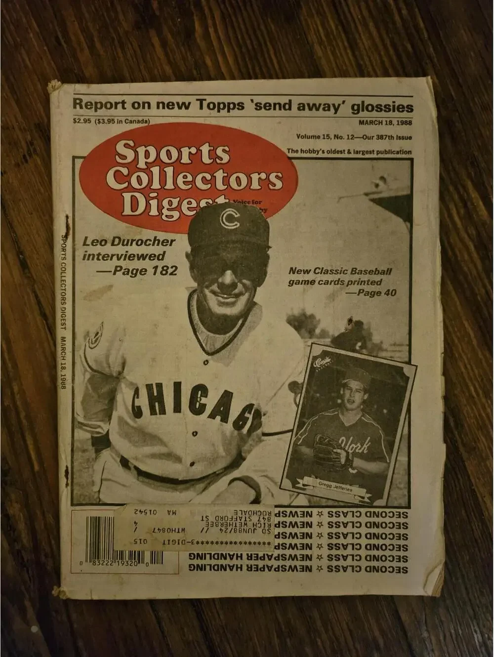 Sports Collectors Digest - Mar. 18, 1988 issue - Leo Durocher interviewed